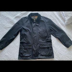 Men’s Barbour Ashby Waxed Cotton Jacket (Blk, Lrg)